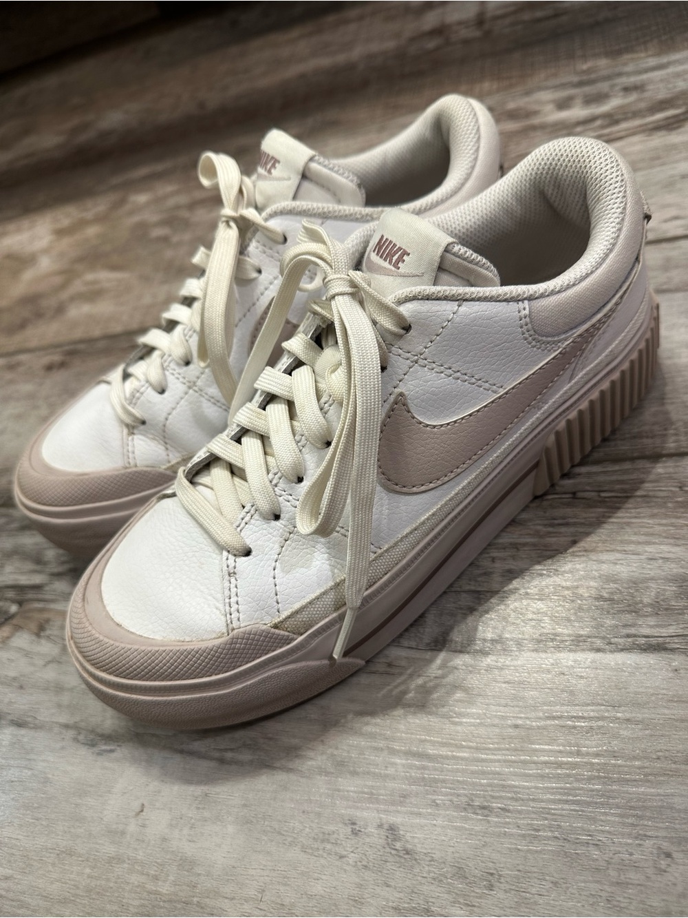 Nike Women’s Platform Sneakers - Cream/White
